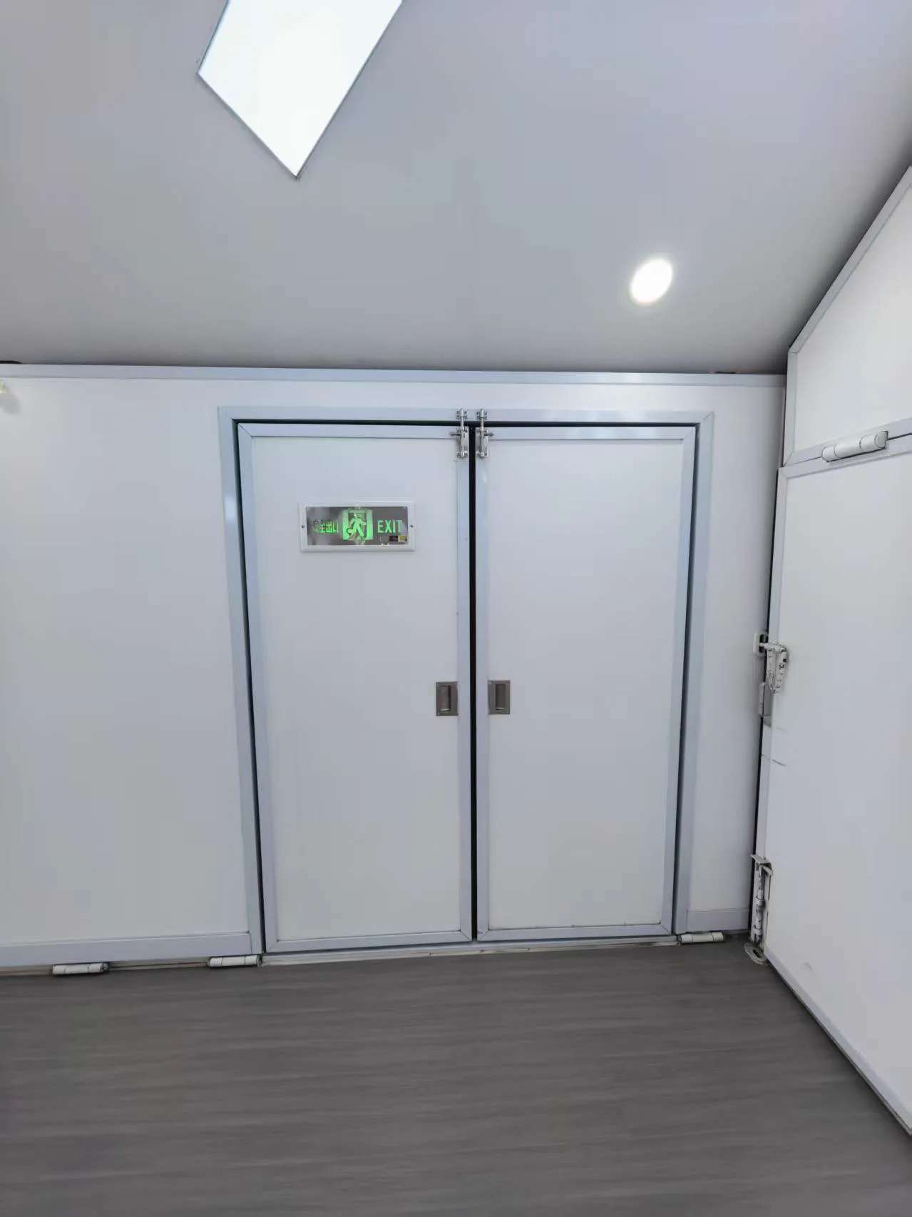 Interior exit doors — MBFD 45ft container venue